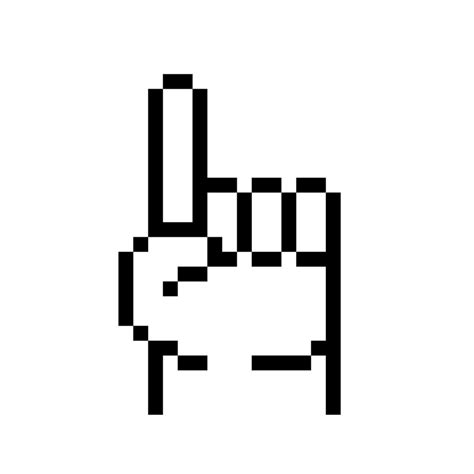 Pixel Art Pointing Hand 5849696 Vector Art At Vecteezy