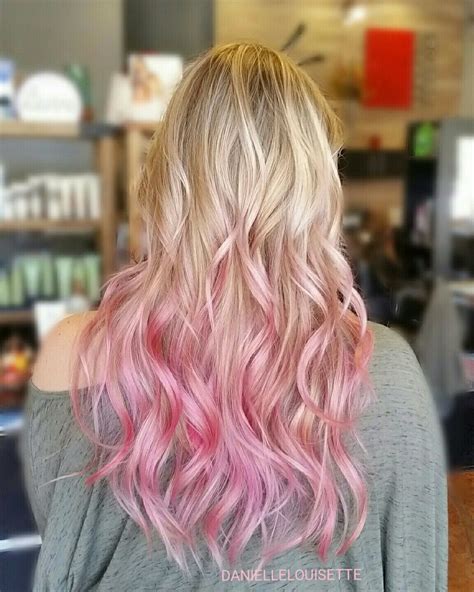 Pastel Pink Ombre Daniellelouisette Fall Hair Colors Pink Blonde
