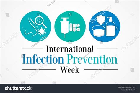 international infection prevention week observed every stock vector royalty free 2035627694