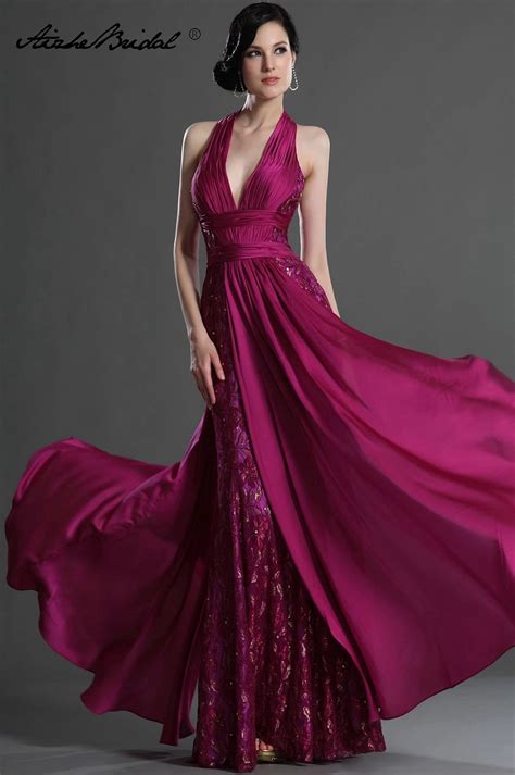 sexy formal women s dress gorgeous a line halter backless chiffon lace mother of the bride