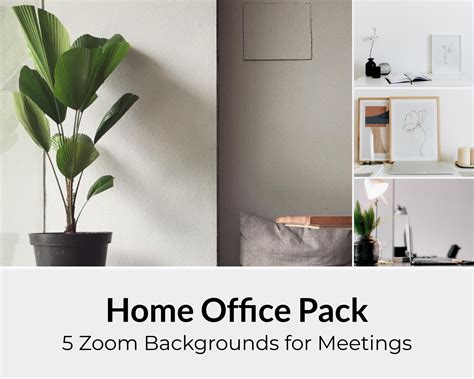 Home Office Zoom Background Pack For Virtual Meetings Instant Download
