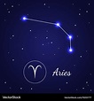 Aries zodiac sign stars on the cosmic sky Vector Image