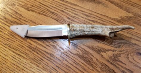 Handmade Deer Antler Knife 45 Inch Blade Etsy