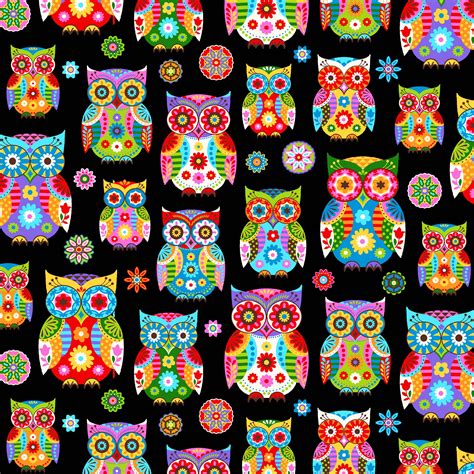 Novelty Cotton Fabric- Ornate Owl Multi | Jo-Ann
