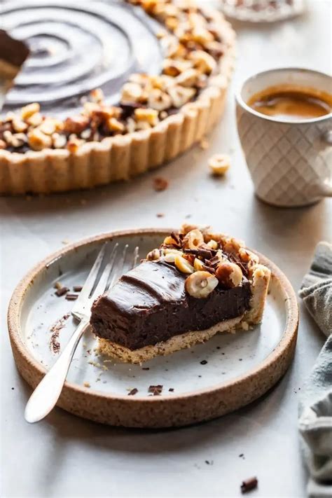 Chocolate Hazelnut Tart Vegan With Gf Option Recipe Desserts
