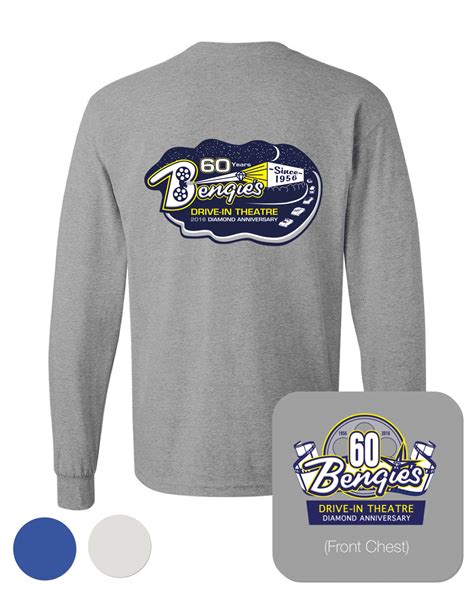 60th Anniversary Long Sleeve Tee Bengies Drive In Theatre