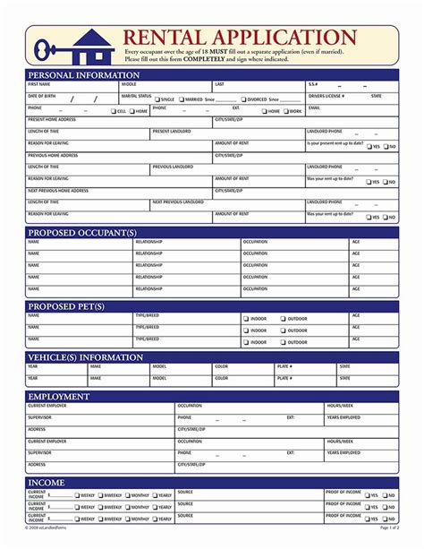 Free Tenant Application Form Template Inspirational Free Rental
