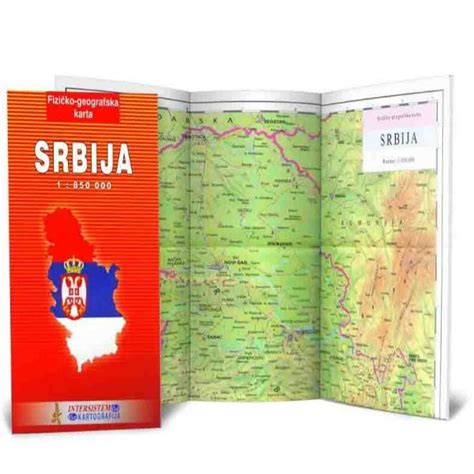 Geografska Karta Srbije Latinica Knjižara Origami Kancelarijski I