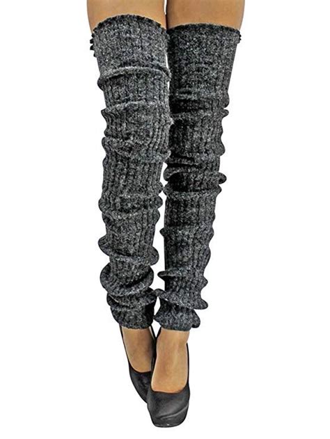 Luxury Divas Slouchy Thigh High Knit Dance Leg Warmers Thigh High Leg Warmers Leg Warmers