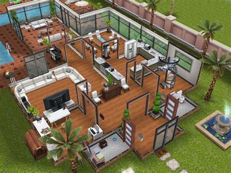 Последние твиты от the sims freeplay (@thesimsfreeplay). Two storey mansion modified | Sims house, Sims house design