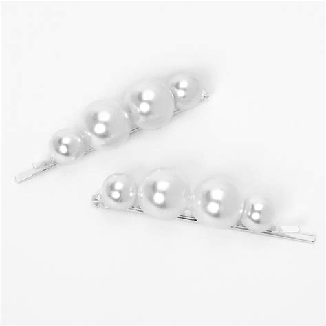 Silver Extra Large Pearls Hair Pins 2 Pack Claires Us