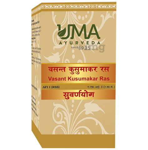 Uma Ayurveda Vasant Kusumakar Ras Tablet With Gold And Silver Buy Bottle Of 100 Tablets At