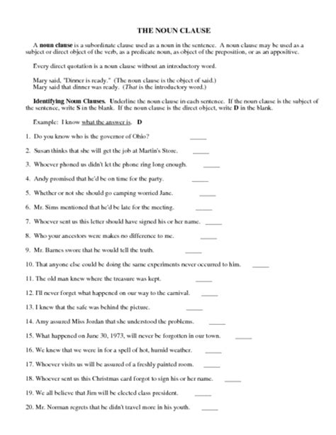 Noun clauses worksheet with answers pdf. Collection of Noun Clause Worksheets - Bluegreenish