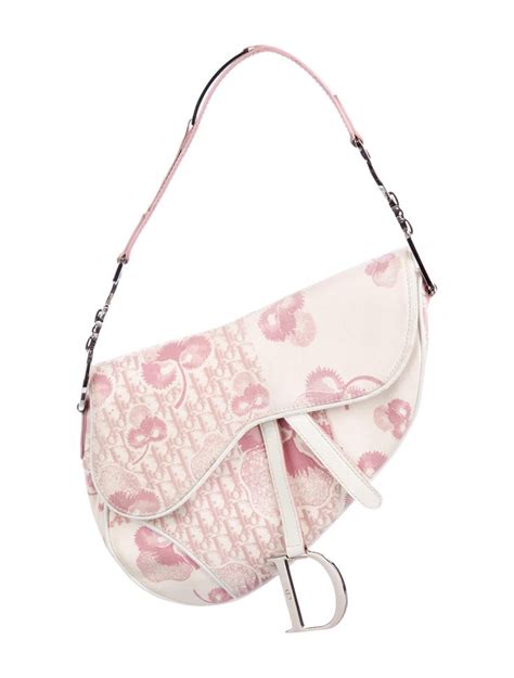 Pink And Creme Floral Diorissimo Coated Canvas Christian Dior Girly