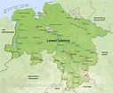 Lower Saxony Physical Map