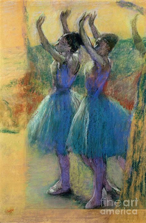 Two Blue Dancers Pastel By Edgar Degas Fine Art America