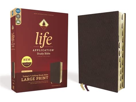 Niv Life Application Study Bible Bonded Leather Burgundy Indexed