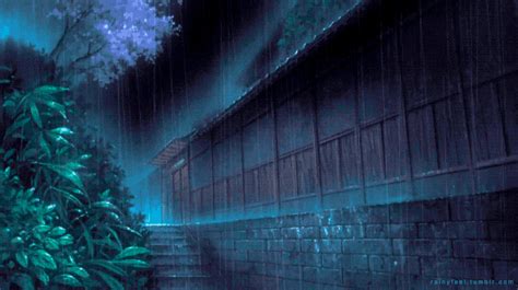 Rf 101 Elfen Lied 2005 Japanese Garden Anime And Moody Rain Night