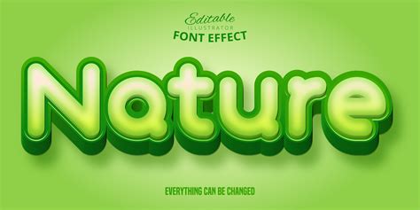 Editable Green Nature Font Style 966180 Vector Art At Vecteezy