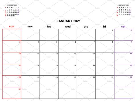 Calendar Planner 2021 Flyer Templates ~ Creative Market