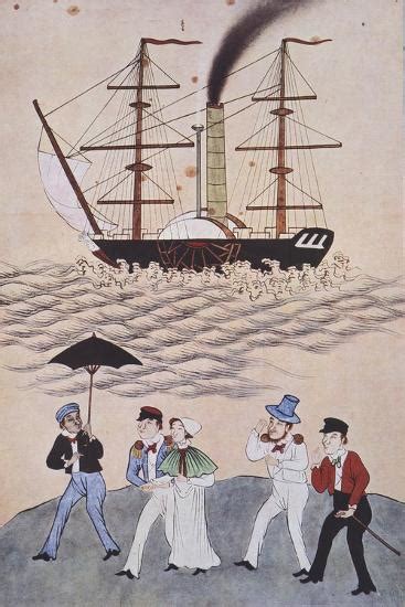 China Landing Of Passengers From English Steamer In Canton 1840