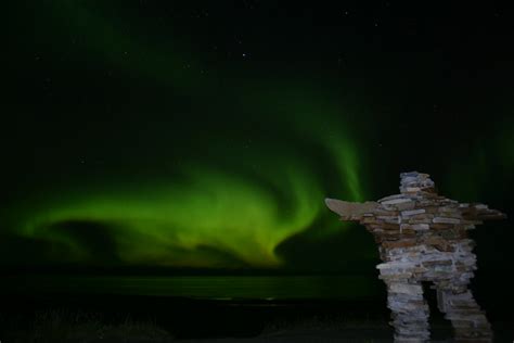 Northern Lights In Front Of Inukshuk A Photo On Flickriver