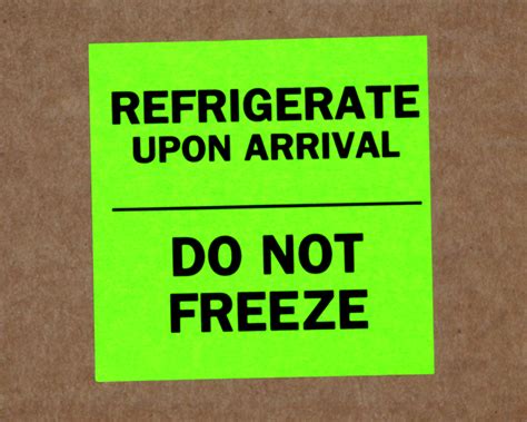 Refrigerate Labels Refrigerate Upon Arrival Labels