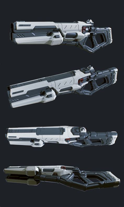 Highpoly Mesh Of Plasma Assault Rifle That I Made For Project Marsenary