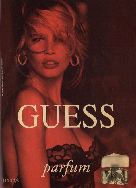 Guess Perfume Ad From The October 1991 Issue Of Sassy Claudia Schiffer Guess Ads Guess Models