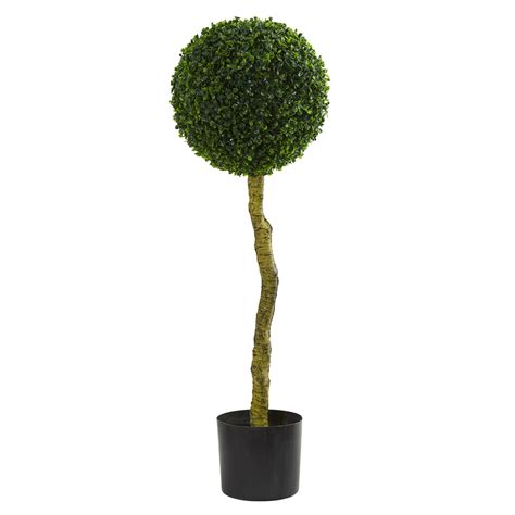 Nearly Natural 35 Ft Boxwood Artificial Topiary Tree Uv Resistant
