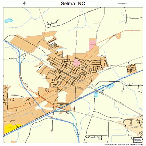 Selma North Carolina Street Map 3760320