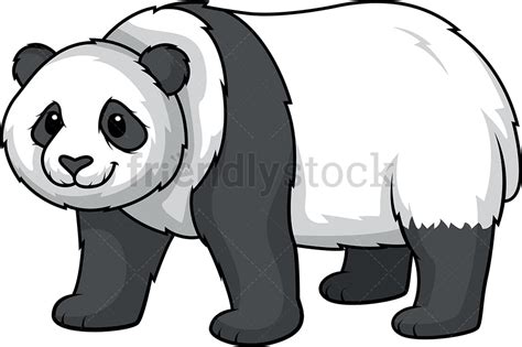 Panda Bear Cartoon Clipart Vector Friendlystock