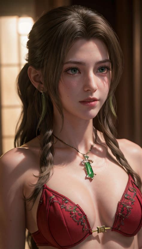 Rule 34 Aerith Gainsborough Ai Generated Brown Hair Final Fantasy