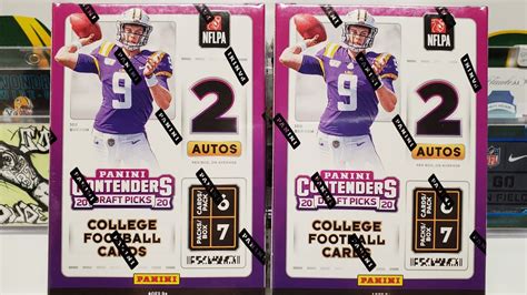 2020 Contenders Draft Picks Football Retail Blaster Box Opening 4 Autos Youtube