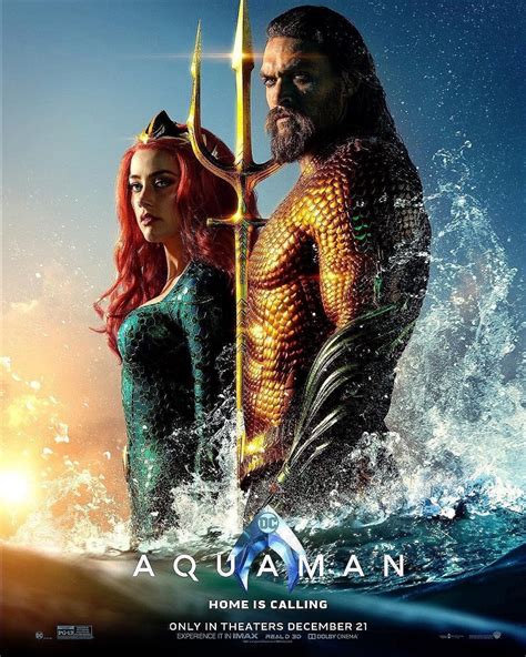 Aquaman Posters Jason Momoa And Amber Heards Super Couple The Movie