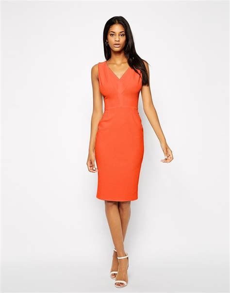 asos pencil dress with v neck in texture at dresses asos pencil dress maxi dress prom