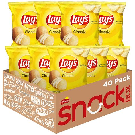 Buy Lay S Classic Potato Chips 1 Ounce Pack Of 40 Online At