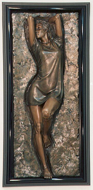 Bill Mack Charisma Adorned Bonded Bronze Alum Clear Resin Bonded Bronze Relief Sculpture