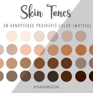 Skin Tones Procreate Color Palette Neutral Beige Nude Skin Etsy