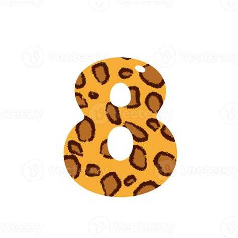 Leopard Print Alphabets And Number 10884084 Png