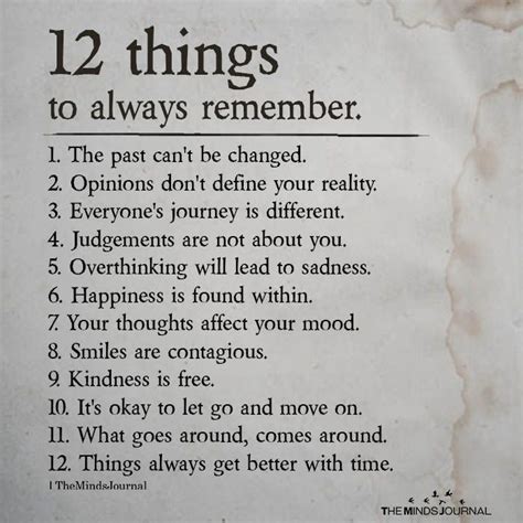 12 Things To Always Remember 1000 Remember Quotes Life Quotes