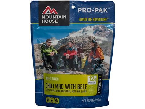 Mountain House Pro Pak Vacuum Sealed Chili Mac Beef Freeze Dried Food