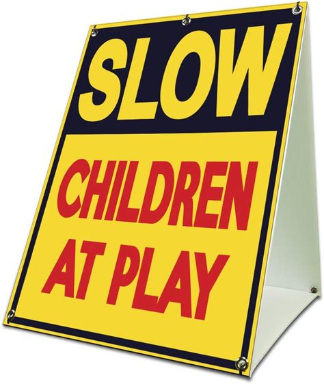 Slow Children At Play Sidewalk A Frame 18x24 Outdoor