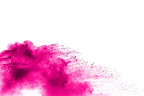 Premium Photo Pink Powder Explosion On White Backgroundpink Dust