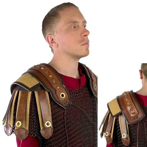Perfect For Larp Re Enactment Larp Leather Roman Shoulder Armour Larp