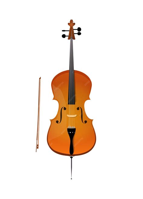 Premium Vector Cello Illustration Of Stringed Orchestra Music Instrument