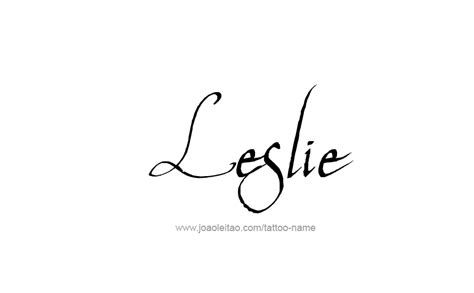 Leslie Name Tattoo Designs