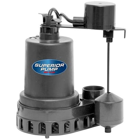 Superior Pump 13 Hp Submersible Sump Pump With Vertical Float Switch