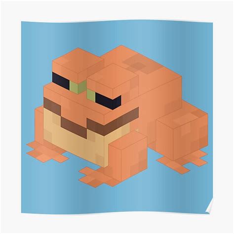 Minecraft Frog Poster For Sale By Charloote Redbubble