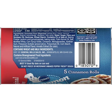 Pillsbury Cinnamon Roll Nutrition Information Besto Blog